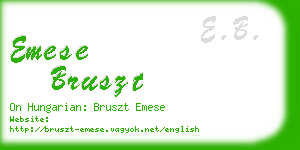 emese bruszt business card